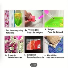 Diamond Painting Kit for Adults Butterfly and White Roses Full Drill Diamond Art