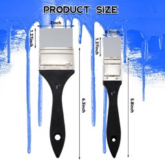 Outus 2 Pieces Silicone Painting Brush Color Shapers 1 Inch, 2 Black
