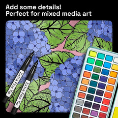 ARTISTRO Black Paint Pens for Rock Painting, Stone, Ceramic, Glass, Wood, Tire,