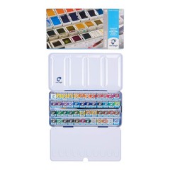 Van Gogh Watercolor Paint Set, Metal Tin, 48-Half Pan Half Pan