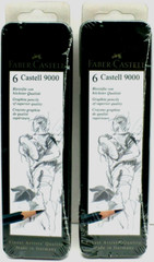 Faber-Castell 6 Castell 9000 Art Pencil box, Set of 2 Bran New sealed packages