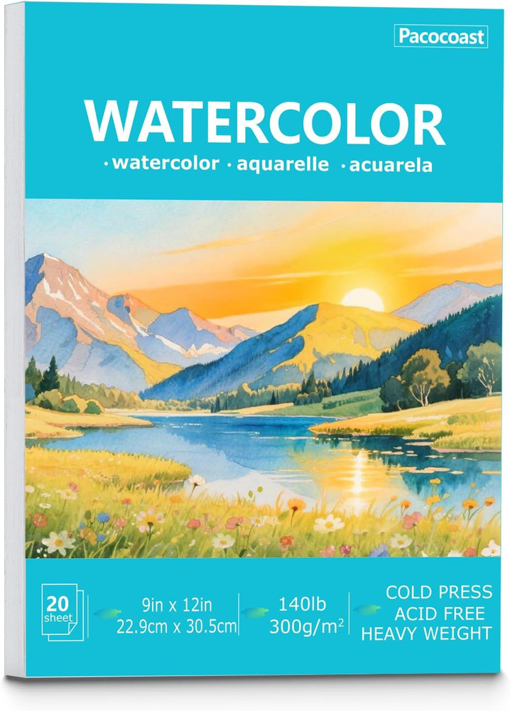 Watercolor Paper, 9″X12″ Cold Press Water Color Paper Pad, Artist