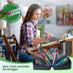 120 Colors Acrylic Paint Markers,Dual Tip Acrylic Marker Set With Fine Tip an…