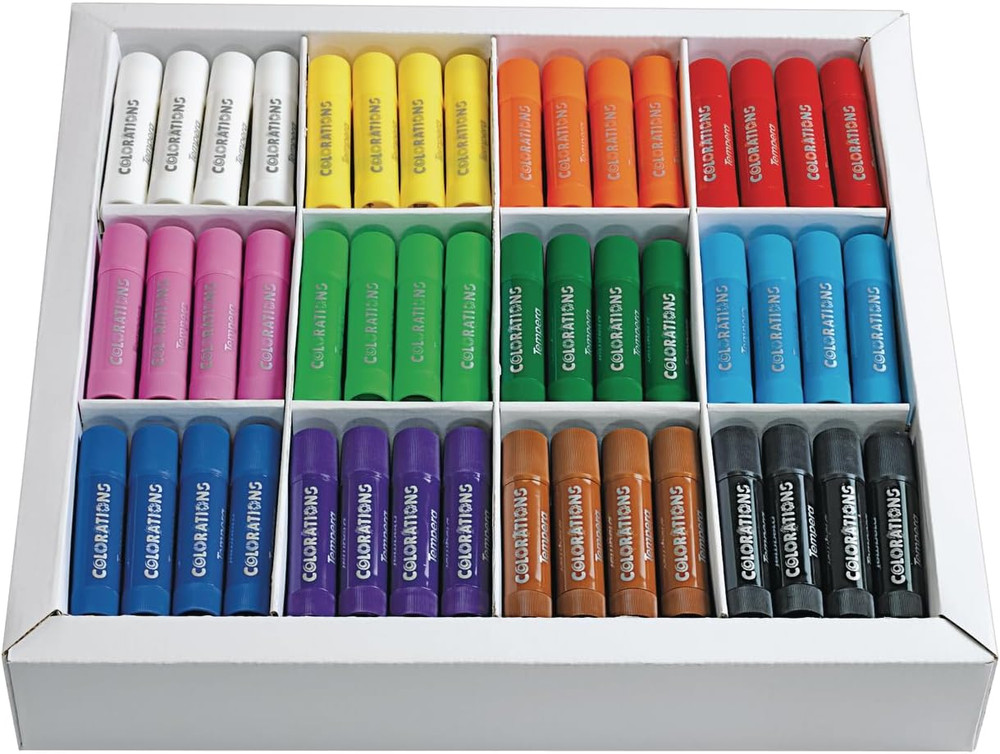 Tempera Paint Sticks, 144 Pcs, 12 Colors, Non-Toxic, Mess-Free Art Supplies for