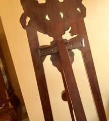 Vintage Mahogany Wood Picture Easel Baroque Style 72″x24″ Excellent Condition