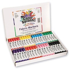 Permanent Fabric Markers Set of 80 – No Bleed Paint Pens for T-Shirts, Clothes,