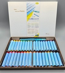 Professional Grade Water Soluble 36 Color Pentel Vistage Wax Pastel Water Brush