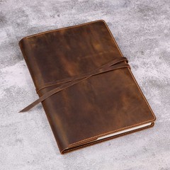 Full Grain Leather Sketchbook Sketch book Cover For 9×12 Top Spiral Sketch Pad