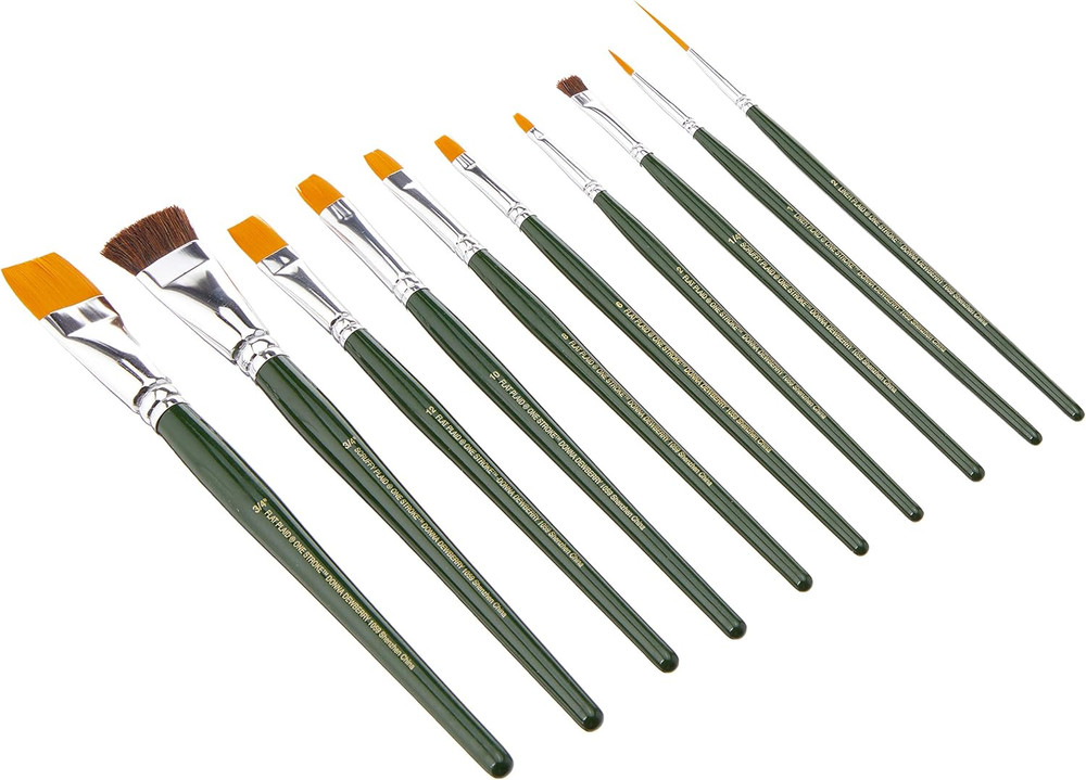 Folkart One Stroke One Stroke Brush Set, 1059 (10-Pack), Original Version