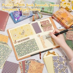 300 Sheets Vintage Scrapbook Paper 5.1×3.1 Inch Mixed Special Decorative…
