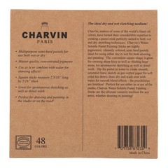Charvin Artist Colored Chalk Pastels (Set of 48) – Water Soluble, Assorted Pa…
