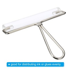 6 Inch Acrylic Roller Brayer Clay Rolling Pin Tools with Steel Handle