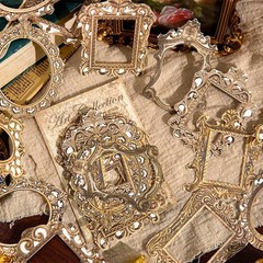 30PCS Vintage Scrapbook Paper Photo Frames for Junk Journal Collage DIY Crafts