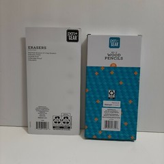 Pen Gear No. 2 Wood Pencils. 24 Ct Pack & a Pack of Erasers School Supplies