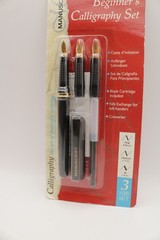 Manuscript Beginner’s Calligraphy Set 3 Nib Fountain Pen Fine Medium 2B New