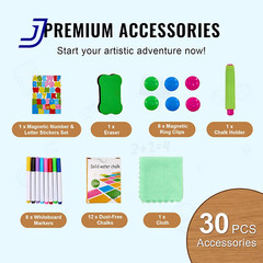 2 in 1 Kids Art Easel Double Sided Wooden Magnetic Whiteboard Chalkboard NEW