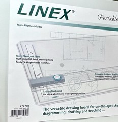 LINEX Portable Drawing Art Board Multi-Function Drafting Scale In Inches DBR3045