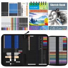 KALOUR 76 Drawing Sketching Kit Set – Pro 1 Count (Pack of 76), multicolor