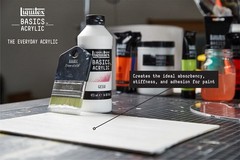 Basics Gesso Surface Prep Medium, 473ml (16-oz) White Acrylic Primer Bottle
