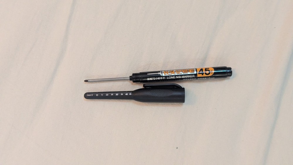 Black Marker Long Nib 4.5 Cm, Permanent Ink, Fine Tip, Quick Dry