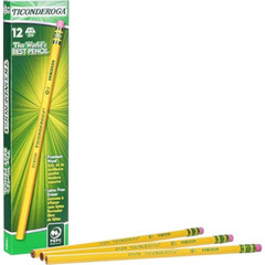 Ticonderoga Woodcase Pencils, #4 2H Extra Hard, Yellow, 12 Count (Pack of 1).