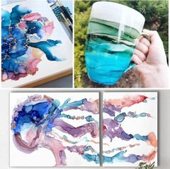 Alcohol Ink Set,15 Colors Alcohol Inks for Resin,Highly Concentrated Alcohol Bas
