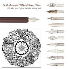 hhhouu Calligraphy Set for Beginners Quill Pen and Ink Set Fancy Pens with Bl…