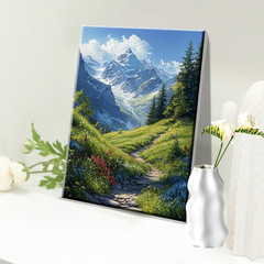 JOOZ Landscape Paint by Numbers for Adults Beginner with Easel Mountain Paint by