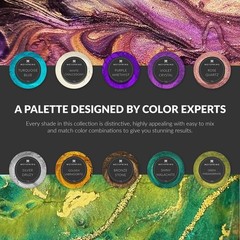 Mica Powder 100g – 10 Unique Pigment Colors for Epoxy Resin Art – Non-Toxic