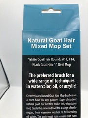 Natural White Goat Hair Mop Brushes – Paint Brushes for Acrylic Painting Oil …