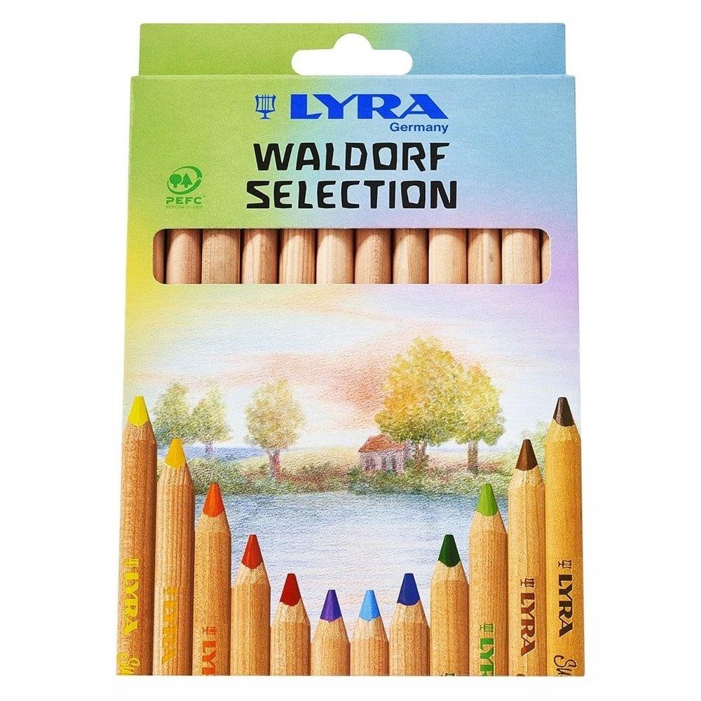 LYRA Waldorf Selection Giant Triangular Colored Pencil, Unlacquered, 6.25