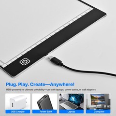 A4 LED Tracer Light Box Slim Pad Drawing Copy Board Tattoo Tracing Pad