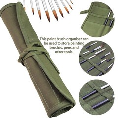 1Pcs Paint Brush Holder Storage 22 Slots Art Brush Roll Canvas Pouch Artist P…