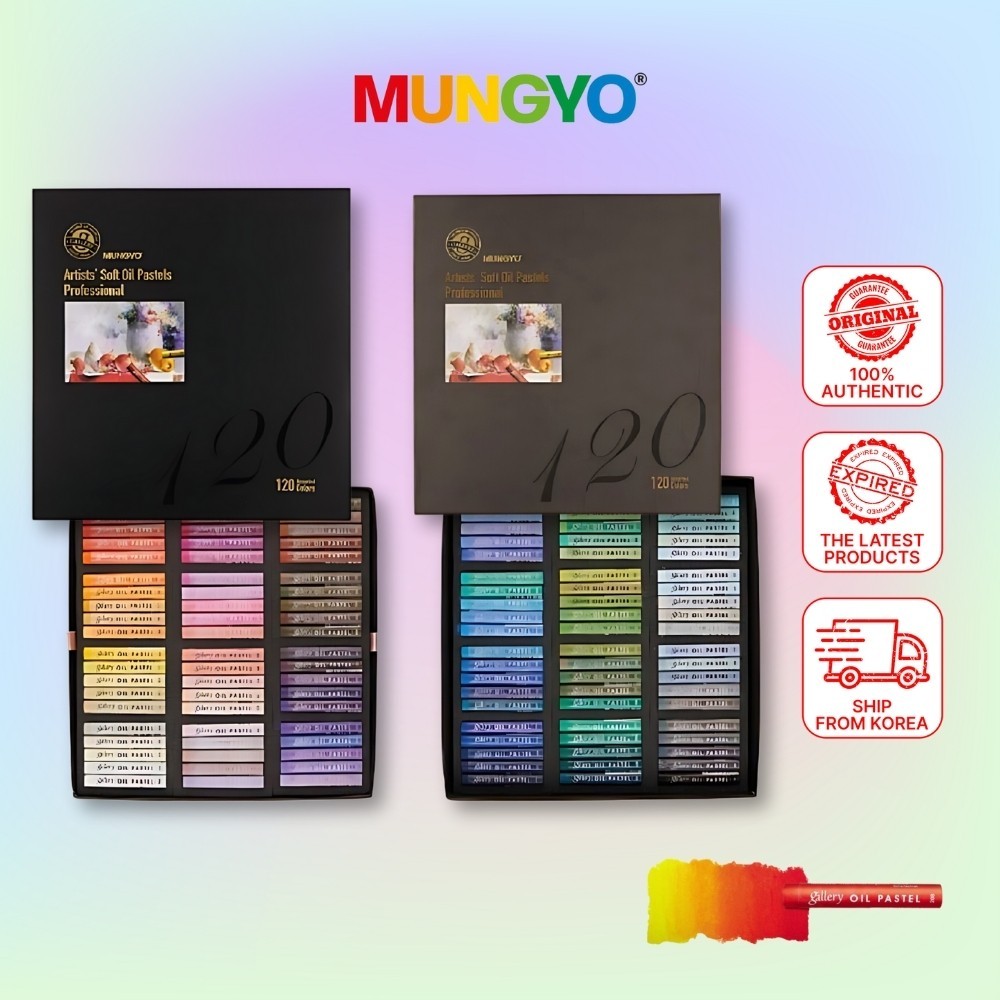 Mungyo Gallery Soft Oil Pastels 120 Assorted Colors Paper Box MOPV-120P