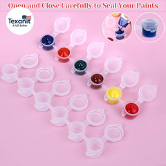 240-Piece Empty Paint Pot, 40 Strips Acrylic Mini Paint Container Strip Storage