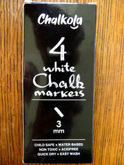Chalkoia Chalk Markers Fine Tip 3mm White – Wet & Dry Erase Chalk Pens