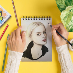 PANDAFLY Professional Colored Charcoal Pencils Drawing Set, Skin Tone Colored