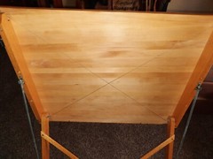 Pine-Top Wooden Drafting / Drawing Table w/Parallel Arm