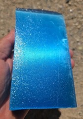 Turquoise Fiber Optic Glass Lapidary Flintknapping Arrow Cabochon 1.3#
