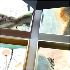 DIY Metal Floating Frame for 16X20 Canvas Painting Art,4/5″(2.1cm) Depth, gold