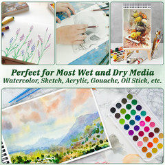 6 Pack Watercolor Paper Pad, 9X12 Inch Water Color Paper, 140Lb/300Gsm, Cold Pre