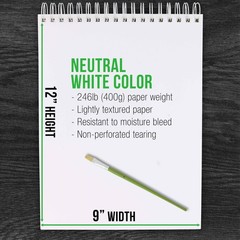 9″ x 12″ Extra Heavy-Weight Acrylic Painting Paper Pad 246lb 12-Sheets (2 Pads)