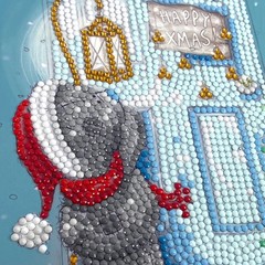 CraftBuddyUS CCK-MTY133: Happy Xmas! Tatty Teddy Crystal Art Card Kit 18x18cm