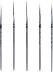 ZEM Mini Detail Brush Set – Golden Taklon Liner & Detail Brushes 20/0-5/0