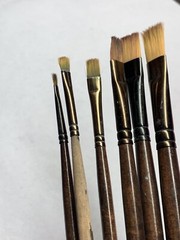 Ebony Splender Lot of 6 Long Handle #383 B Sizes 2 4 6 8 10 12 USED