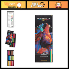 36 Count Firm Pastel Color Sticks – Prismacolor Premier Nupastels for Blending,