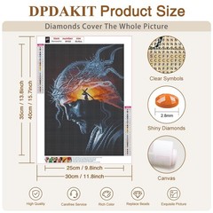 Jesus Diamond Art Kits for Adults, 5D Diamond Painting Kits for Adults Beginners