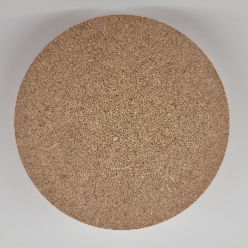 18mm Wooden MDF Circle Square Top Edge 10cm(100mm) Disk Blank Craft Shape