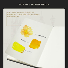 Beechmore Books 300 GSM Heavyweight Mixed Media Sketchbook A5 5.8″ X 8.3″ Vegan