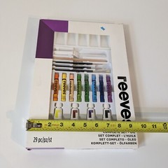 Reeves Oil Painting Color Complete Paint Set, 29 Piece Pastels Art Kit, Open Box